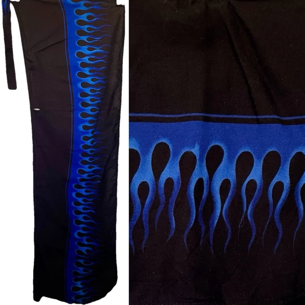 VINTAGE 90s Girls SWIMSUIT COVERUP Wrap Skirt O/S